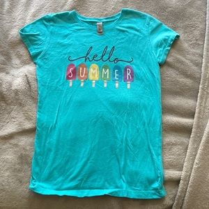 Girls XL (14/16) Hello Summer T